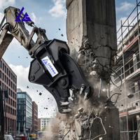 Mini concasseur de béton avec emballage sécurisé en acier, adapté aux mini-excavatrices PC60 de 2 à 6 tonnes, broyeur rotatif de démolition