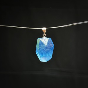 <span class=keywords><strong>Aguamarina</strong></span> <span class=keywords><strong>pulida</strong></span> original con colgante de cristal, hecha a mano, artesanía elegante - Product Image 4
