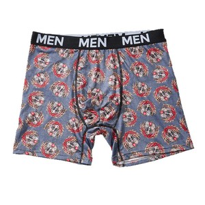 Calzoncillos bóxer <span class=keywords><strong>de</strong></span> tiro medio para hombre, estampado <span class=keywords><strong>de</strong></span> seda <span class=keywords><strong>de</strong></span> leche, transpirable, cómodo, con letras, cintura larga, logotipo <span class=keywords><strong>de</strong></span> poliéster - Product Image 1