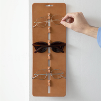 Présentoir à lunettes en similicuir grande capacité, sac de rangement pour lunettes, présentoir organisateur de lunettes de soleil