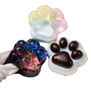 XR Halloween Dark Starry Sky Series <b>Cat</b> Claw <b>Squishy</b> Fidget Toy Cute Paw TPR Slow Rebound Pinch Decompression Toy 8-13 Years - Product Image 1