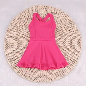 Factory Wholesale Baby Tennis Skirts With Shorts Athletic Skirt Workout Toddler Yoga Dress Girls Sports Baby Yoga Dress