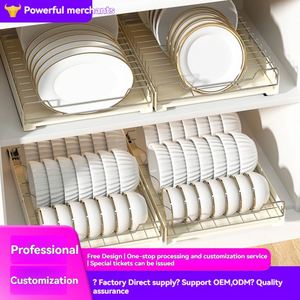 Custom Stainless Steel Wall Mounted <b>Kitchen</b> Dish Bowl <b>Storage</b> Rack Single Tier Sustainable Multifunction Space-Saving Modern - Product Image 2