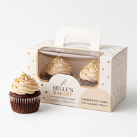 Boîtes à gâteaux personnalisées avec impression sur mesure, vente en gros, emballage alimentaire personnalisé, boîte d'emballage en papier pour pâtisserie Tiramisu avec fenêtre