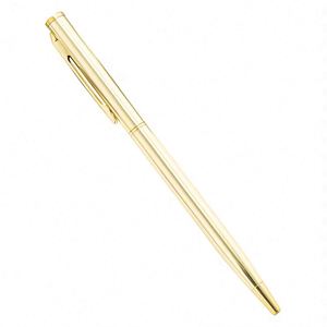 Rose <b>Gold</b> Metal Twist Ball <b>Pen</b> Slim Luxury <b>Pen</b> With Custom Logo - Product Image 2