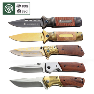 Bochen Factory Seller Tactical Survival <strong>Knives</strong> Wood Handle Folding Pocket <strong>Knife</strong> Outdoor Hunting Titanium <strong>Knife</strong> <strong>in</strong> Eva <strong>Box</strong> - Product Image 1