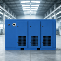 Compresseur d'air à vis bi-étagé lubrifié de 132 kW avec bloc compresseur et moteur pour ligne d'assemblage industrielle