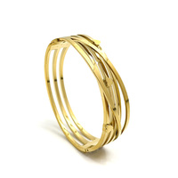 Bracelet en acier inoxydable 18K PVD de luxe personnalisé en gros pour femmes, bijoux plaqués or avec strass et zircon, fourniture de bijoux