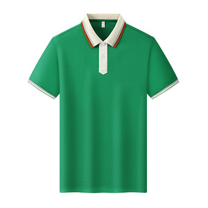 Polo uni à manches courtes pour homme, col classique, vêtements de travail, usage quotidien, tissu polyester, logo personnalisé imprimé - Product Image 2