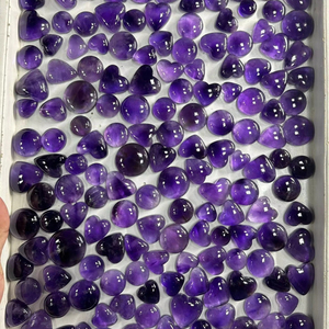 Pierre de cristal d'améthyste naturelle non taillée, brute et roulée, pierre précieuse violette pour la fabrication de bijoux et bracelets DIY - Product Image 1