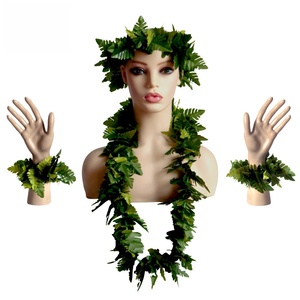 JingRui - Guirnalda de Hojas de Helecho Artificiales de Tela Realista de 100 cm, para Mujer, Estilo Hawaiano, para Interiores y Exteriores, para Todas las Estaciones, Venta Directa de Fábrica - Product Image 4