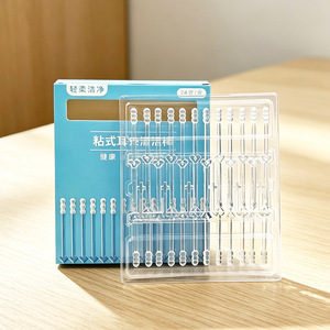 Sticky Ear Cleaning <b>Sticks</b> Adhesive Cotton Swabs Disposable Ear Picks Box Of 24 For Adults Transparent Plastic - Product Image 3