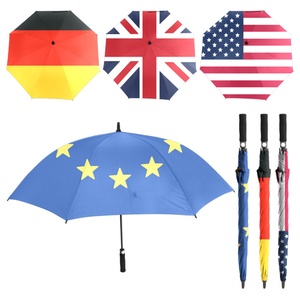 Flag-style Designed Straight <b>Umbrella</b> Custom logo Five Star Artwork Luxurious Golf <b>Umbrellas</b> Featuring Pongee 130cm Open - Product Image 3