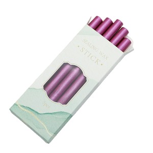 Bâton de cire de laque de feu de couleur 5 pièces en boîte de cire de sceau en résine avec verre délicat 5 pièces par boîte colorée - Product Image 5