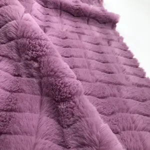 Custom brushed soft faux fur cut velvet fabric for toys and garment