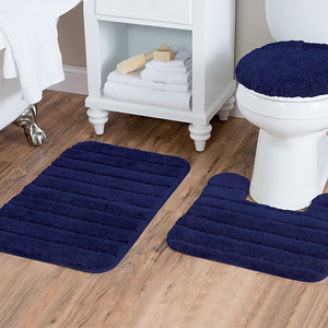 Hot Sale 2-3 Piece Bath Room Anti-Slip Doormat Set Machine Made Abstract Pattern Bathroom Water Absorb <strong>Mats</strong> <strong>Price</strong> - Product Image 5