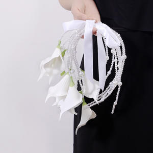 DIY لمسة حقيقية فاخرة زفاف أنيق الأوروبي كالا زنبق لوتس لؤلؤ ، قوس جميل - Product Image 2