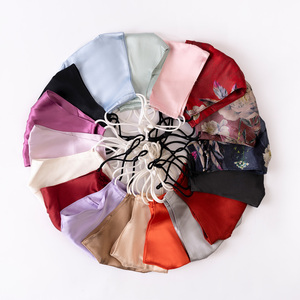 Masque facial de luxe en soie de mûrier de qualité 6A, personnalisé avec votre marque, réutilisable, écologique, respirant, couleur unie, pour mariage et Noël - Product Image 2