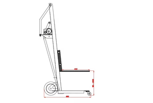 Capacidad de alta calidad 120 Kg Robusto Manual Mini apilador Cabrestante Apilador Manual Carretilla elevadora manual - Product Image 5