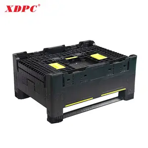 XDPC 800*600*760mm plastik palet kutusu meyve ve sebzeler için katlanabilir katlanabilir plastik köpek kafesi