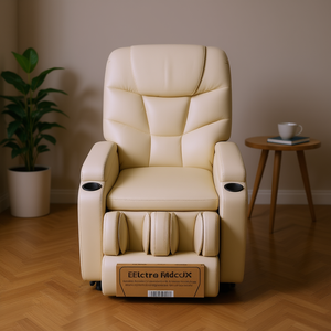 Sillón Reclinable Eléctrico para Masajes, Color Crema, Enchufe de 110-240v, Uso Doméstico - Product Image 2