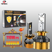 Kit de phares de voiture H4, faisceau haut/bas LED H7 H1 H8 H9 H11 HB3 9005 9006 200W 20000lm 6000K, phare de voiture