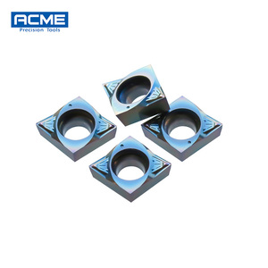 Outils de tournage CNC de type ACME - Plaquettes en carbure VCGT110301/02/04-SKC carrées, revêtement PVD, OEM, à bords tranchants, brise-paillettes 3D pour petites pièces - Product Image 4