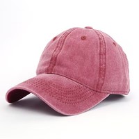 Casquette de baseball vintage en coton lavé, visière incurvée, chapeau de soleil quatre saisons, multicolore, broderie personnalisée, vente en gros, directement de l'usine