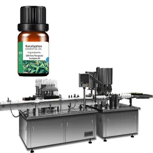 Máquina de llenado y tapado de aceite esencial de 10 ml, máquina de llenado de líquido oral de gotas automáticas para 60ml