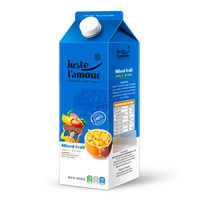 Kant-en-klaar fruitmix sap, zoet, fruitig, verfrissende smaak, 1L karton, fruitdrank voor catering en retail