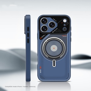 Coque de téléphone magnétique mate de haute qualité pour iPhone 17 13 14 15 16 Pro Max, compatible avec la charge sans fil, protection intégrale de l'objectif, antichoc - Product Image 6