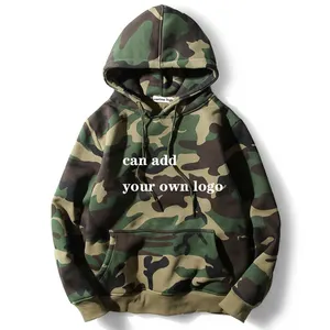 Unisex mor avcılık polar boş kamuflaj erkek özel kapüşonlu üstler Polyester süblimasyon Camo Hoodie