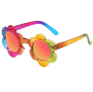 Hot Sale Rainbow Sunglasses Moda Baby Sunflower Óculos Meninas Shades rainbow sunglasses crianças