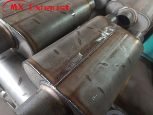 Phổ phù hợp với aluminized silencer exhaust muffler <span class=keywords><strong>flowmaster</strong></span> 4inch & 9inch hình bầu dục 409 Ống thép không gỉ 63mm đầu vào cho tất cả các xe ô tô - Product Image 3