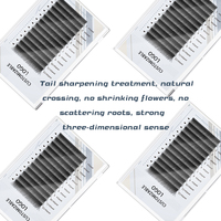 Faux cils épais naturels multicouches tridimensionnels faits à la main usine en gros 10 paires de quantité minimale de commande