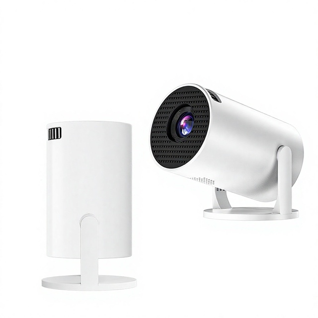 Smart Mini CRT Projector with 3D Built-In 1080P Resolution WiFi Type-C Port Portable Design 512MB RAM