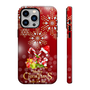 Funda de teléfono con sublimación de diseño navideño de dibujos animados 2 en 1 para iPhone 16 Pro Max 17 Air 15 Plus Funda Para Celulares para <span class=keywords><strong>Apple</strong></span> - Product Image 5