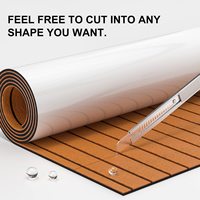Tapis de sol modernes antidérapants en faux teck Tapis de sol de pont haute densité pour bateaux d'excursion Feuilles de mousse EVA adhésives Techniques brossées imperméables