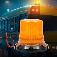Bernsteinfarbene DC12V Magnetische Basis-LKW-Anhänger-Gabelstapler-Leuchten 24 Volt LED-LKW-Licht Fahrzeug-Rotationsblinker Rot Blau Weiß