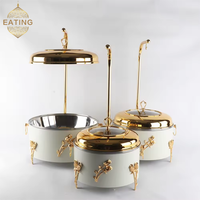 2025 Design Original chauffe-aliments conteneur chauffage par le bas luxe hôtel Restaurant utilisation famille rassemblement ensemble 6L Hot Pot ensembles