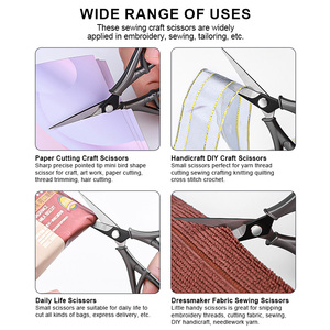 Affûtage de précision broderie couture <span class=keywords><strong>ciseaux</strong></span> pointe pointue tailleur <span class=keywords><strong>d</strong></span>étail cisailles <span class=keywords><strong>or</strong></span> bricolage artisanat Art travail papier outil de coupe - Product Image 4