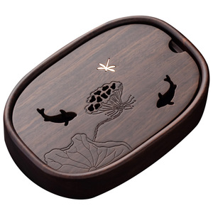 Ebony <b>Tea</b> Tray Oval Draining For Kung Fu <b>Tea</b> <b>Sets</b> Home Use Afternoon <b>Tea</b> - Product Image 5