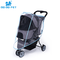Nouvelle conception de poussette pour chien et chat en plastique avec filet respirant, pliable, portable, pour animaux de petite taille