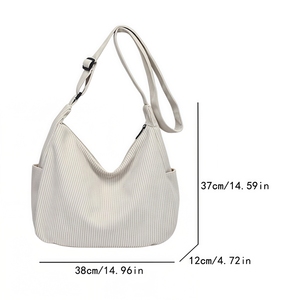 Bolso Tote de Pana Personalizado <span class=keywords><strong>para</strong></span> Mujer, Bolso de Hombro con Nombre Bordado Personalizado, Bolso Versátil <span class=keywords><strong>para</strong></span> el Trabajo, la Escuela y Viajes - Product Image 5