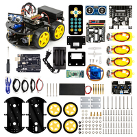 Kit de démarrage de voiture robot intelligente 4 roues motrices STEM, jouet éducatif intelligent, kit robotique pour l'éducation, Arduino, enfant