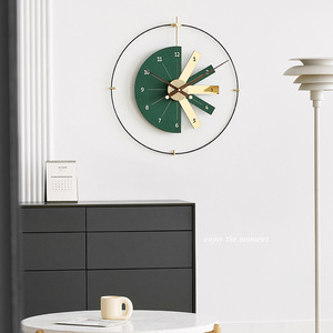 Nordic Style Wall <b>Clock</b> Round Battery Powered Large Size Artistic Living Room Decorative <b>Clock</b> - Product Image 3