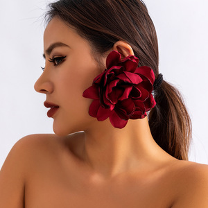 Pendientes Florales de Fábrica, Pendientes de Flor Chapados en Oro Personalizados, Pendientes de Aro Huecos, Joyería de Moda al por Mayor con Pedidos Mixtos - Product Image 2