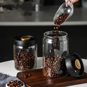 1200ml vacuum seal vacuum lid glass coffee jar jar for kitchen food cereal container bottle to preserve food without oxidation