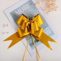 Argent métallique tirer arc fabricants de ruban en plastique emballage cadeau anniversaire décoration tirer arcs