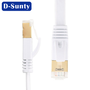 Cable de Red Ethernet Plano Cat7 Chapado en Oro RJ45 32awg, Cable de Red Plano Cat 7 de Cobre Puro SSTP SFTP, 1m 3m 5m 10m, Cables de Comunicación - Product Image 6